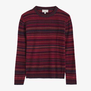 Seasalt Cornwall  red multi striped  cottagecore  grandmillenial sweater, s